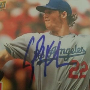Clayton Kershaw autograph